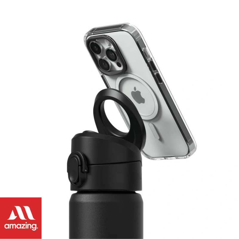 Termo Botella Agua Acero Inoxidable + Soporte Imán Celular GripBrew